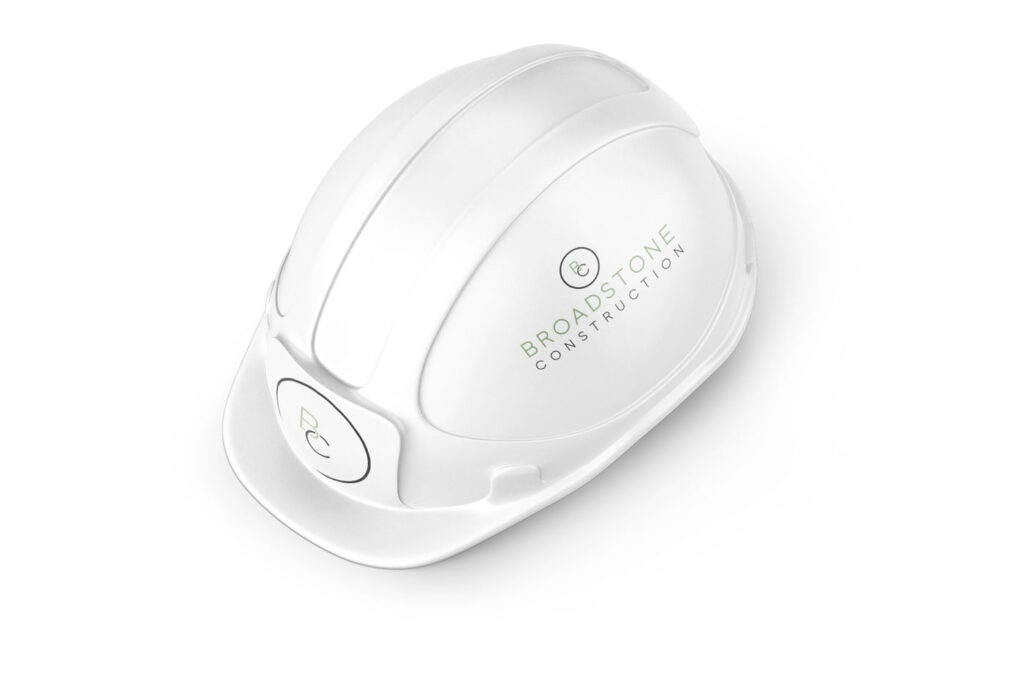 helmet broadstone construction with the logo